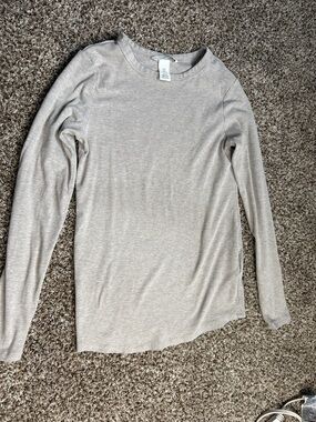 H&M Beige Crewneck Long Sleeve Top Maternity